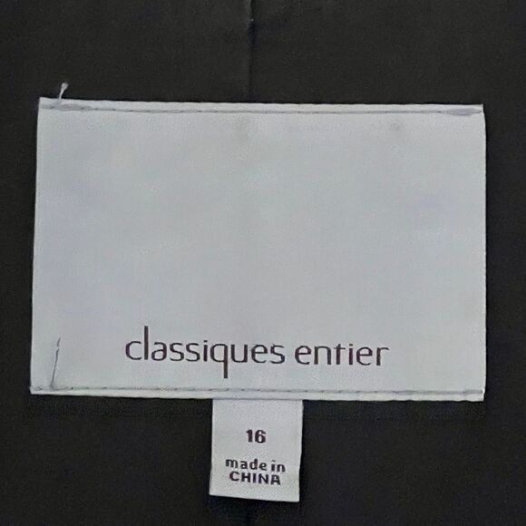 Classiques Entier Gray Wool Blend Fitted Blazer Jacket 16 Three Button Career - Picture 8 of 10